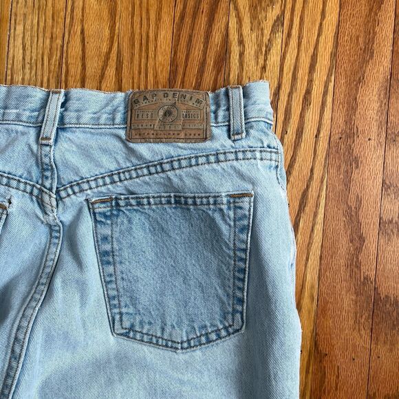 Vtg Gap Denim Classic Fit Jeans Women Size 12 Reg Blue Light Wash High Rise Mom - Picture 14 of 14